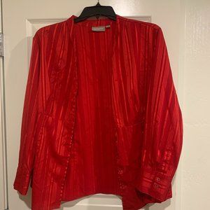 Gorgeous red button down blouse